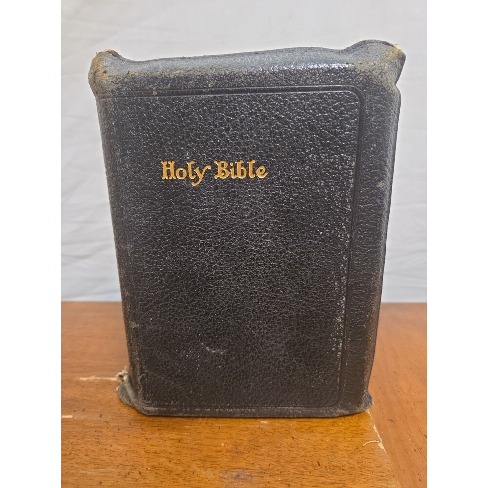 Holy Bible Pronouncing Red Letter Teachers Edition King James Version 1940s Vntg
